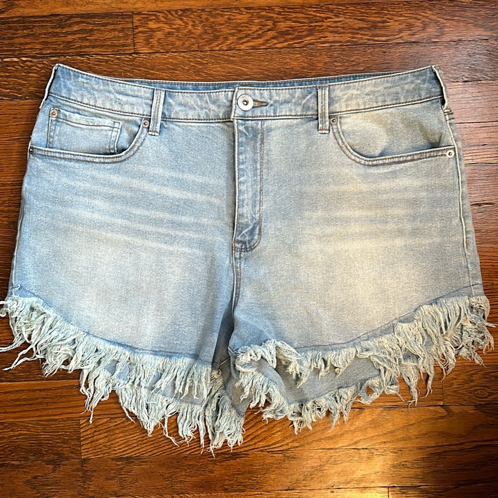 INC Frayed Denim Shorts